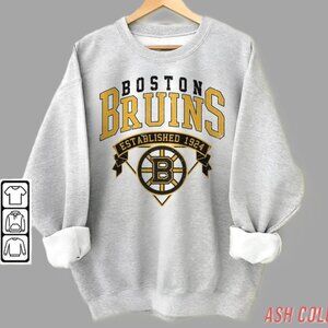 Vtg 90s Boston Bruins Sweatshirt, Boston Bruins Vintage T-shirt